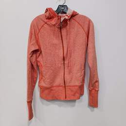 Patagonia Women's Pink Heather Full Zip Fleece Hooded Jacket Size L