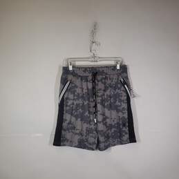 Mens Camouflage Drawstring Waist Flat Front Athletic Shorts Size Medium