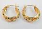 14K Yellow Gold Colorful Accent Mini Hoop Earrings 1.7g image number 3