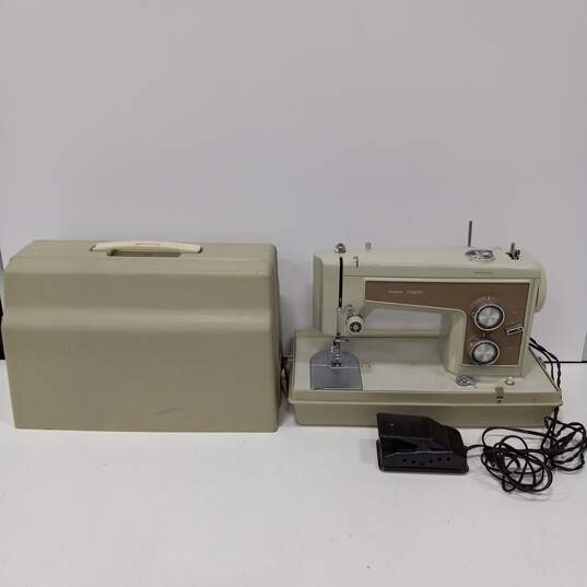 Vintage Sears Kenmore Sewing Machine In Case image number 1