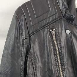 Decree Women Black Faux Leather Jacket XL alternative image