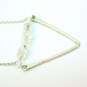 Artisan 925 Moonstone Triangle & Knot Pendants & Pearls Station Chain Necklaces image number 7