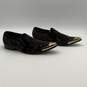 NIB Bolano Mens DESTA-428 Black Gold Metal Tip Slip On Loafer Shoes Size 9 image number 3