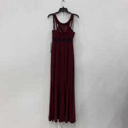 NWT Womens Red Halter Neck Sleeveless Stylish Back-Zip Maxi Dress Size 11 alternative image