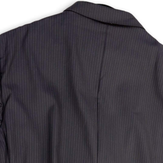 NWT Mens Black Pinstripe Notch Lapel Single Breasted Blazer Size 60R/56W image number 4