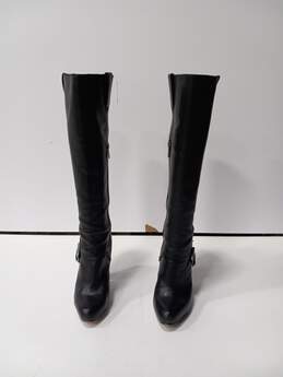 Michael Kors Women's Black Leather Heeled Tall Boots Size 6M alternative image