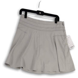 NWT Womens Gray Flat Front Side Zip Short Athletic Skort Size 4 alternative image