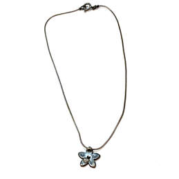 Designer Silpada 925 Sterling Silver Black Petite Flower Pendant Necklace alternative image