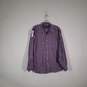 Mens Cotton Check Collared Long Sleeve Wrinkle Resistant Button-Up Shirt Size XL image number 1