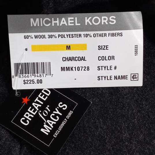 Michael Kors Charcoal Wool Blend Zip Front Jacket Size M image number 6