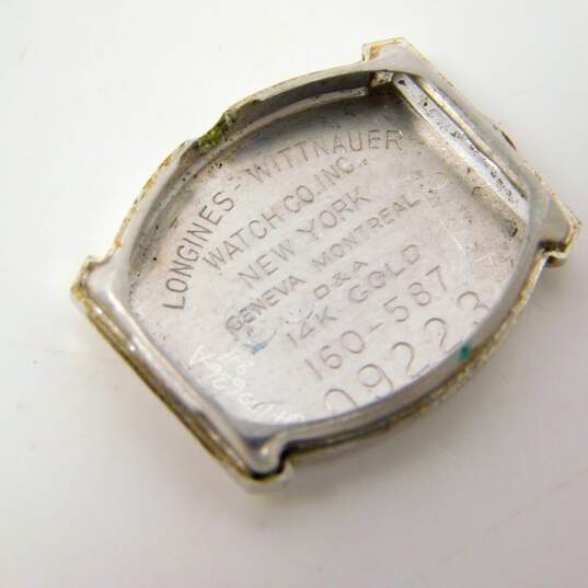 Ladies Vintage Longines 14K Gold 0.12 CTTW Diamond Case GF Band 17 Jewels Wrist Watch 14.2g image number 7