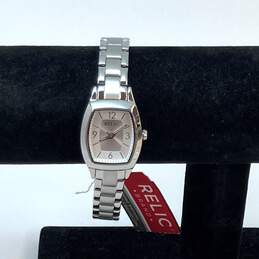 NWT Designer Relic Chain Strap Rectangle Analog Dial Quartz Wristwatch