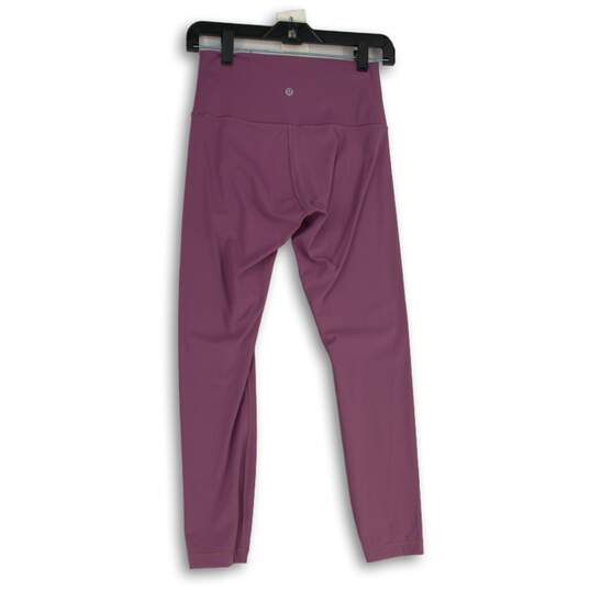 Lululemon Womens Purple Elastic Waist Pull-On Compression Leggings Size 6 image number 2
