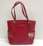 Michael Kors Saffiano Leather Jet Set Tote Red image number 1