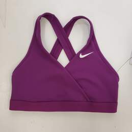 Nike Women Purple Swoosh Sports Bra SZ M NWT