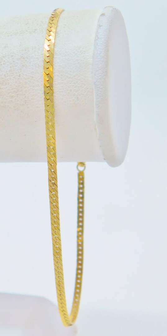 14K Gold Herringbone Chain Bracelet For Repair 2.3g image number 1