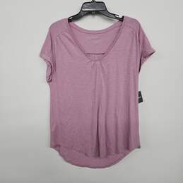 Pink Scoop Neck Blouse