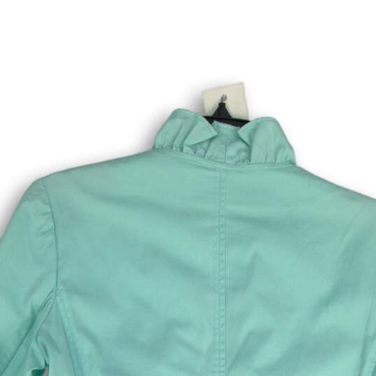 NWT Womens Mint Ruffle 3/4 Sleeve Cropped Jacket Size 12P image number 4