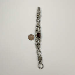 Designer Kirks Folly Silver-Tone Red Garnet Cubic Zirconia Chain Bracelet alternative image