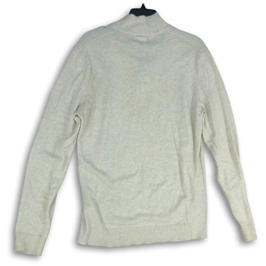 Alfani Womens Beige Mock Neck Long Sleeve Pullover Sweater Size L image number 2