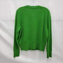 Kate Spade New York WM's 100% Cashmere Crew Neck Cardigan Sweater Size L alternative image