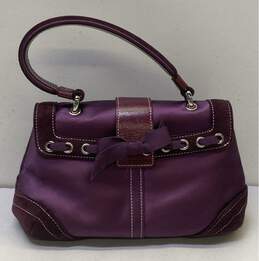 Coach Satin Mini Top Handle Bag Purple alternative image
