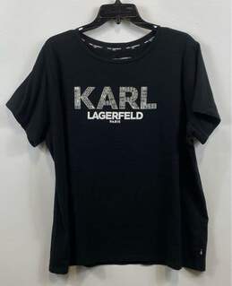 Karl Lagerfeld Black T-shirt - Size X Large