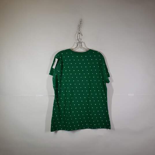 Womens All Over Print Boston Celtics Short Sleeve V-Neck NBA T-Shirt Size 2XL image number 2