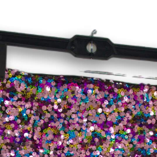 NWT Womens Pink Yellow Sequin Elastic Waist Pull-On Mini Skirt Size Small image number 4