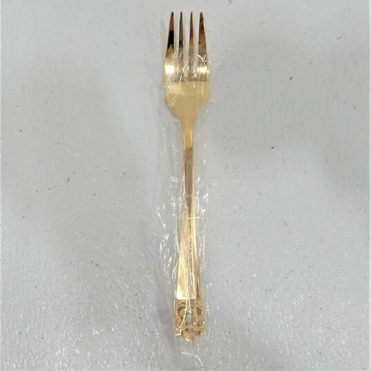 STANLEY ROBERTS Gold Plated Stainless Flatware 6 Pieces GOLDEN ROGET IOB image number 4