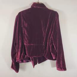 Torrid Women Burgundy Velvet Jacket 2 NWT alternative image