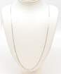 14K White Gold Box Chain Necklace 2.2g image number 1