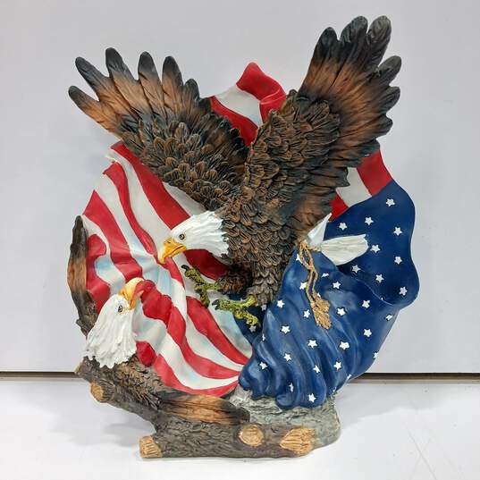 American Pride Bald Eagle w/U.S. Flag Figurine image number 1