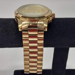 Men's Michael Kors Runway Chronograph Gold-Tone Steel Champagne Dial Watch MK8077 alternative image