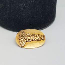 13k Gold US Army Medical Pin 3.4g