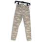 Womens Beige Gray Camouflage High Waist Skinny Leg Pull-On Ankle Leggings Sz XS image number 1