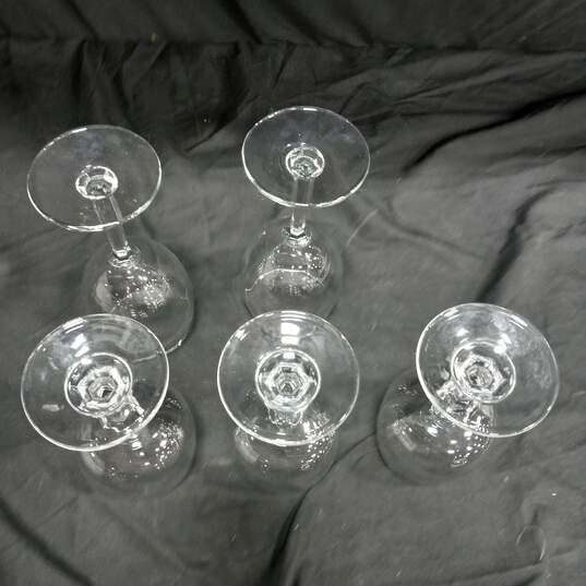 5pc Set of Crystal Wine Stemware Glasses image number 3