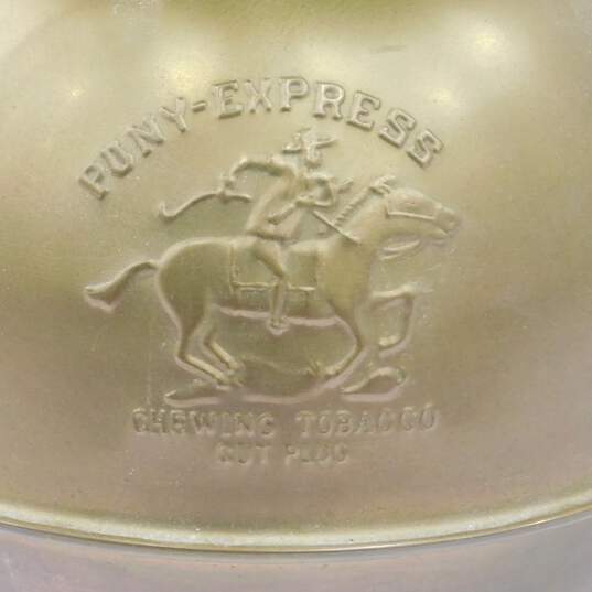 Vintage Pony Express Brass Chewing Tobacco Cut Plug Spittoon image number 4