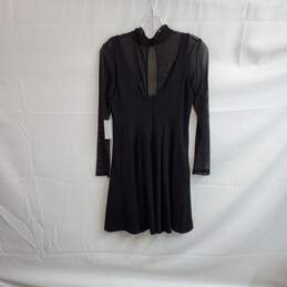 Maeve Black Sheer Sleeve Fit & Flare Dress WM Size S NWT