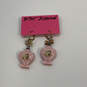 Designer Betsey Johnson Gold-Tone Rhinestone Lever Back Dangle Earrings image number 3