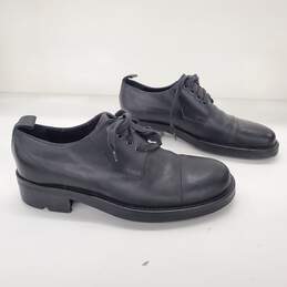 Emporio Armani Black Leather Dress Shoes Men's Size 7.5 alternative image