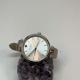 Designer Kate Spade Silver-Tone Adjustable Leather Band Analog Wristwatch
