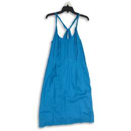 Banana Republic Womens Blue Round Neck Sleeveless A-Line Dress Size 14T