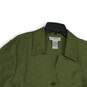 NWT Sag Harbor Womens Green Embroidered Collared Button Front Jacket Size 18 image number 3