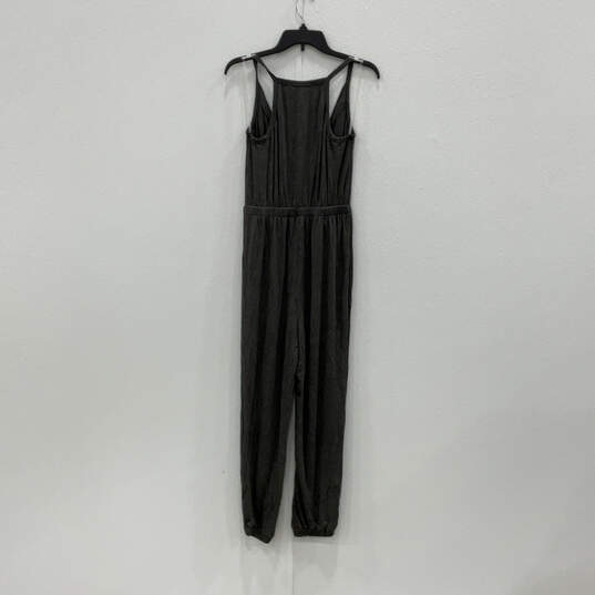 NWT Womens Black Wrap V-Neck Spaghetti Strap One Piece Jumpsuit Size Small image number 2