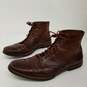 Timberland Cognac Brown Leather Lace Up Boots Men's Size 10 image number 1