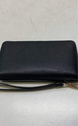 Michael Kors Pebble Leather Fulton Wallet Wristlet Black alternative image