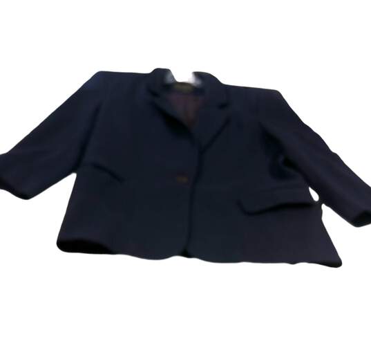 Womens Navy Blue Long Sleeve Suit Blazer Size Medium image number 6