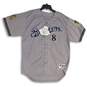 NWT Majestic Mens Gray Blue Genuine Major League Merchandise Baseball Jersey 50 image number 1