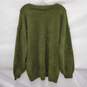 White Birch WM's Soft Knit Polyester Acrylic Blend Green V-Neck Sweater Size 1X image number 2